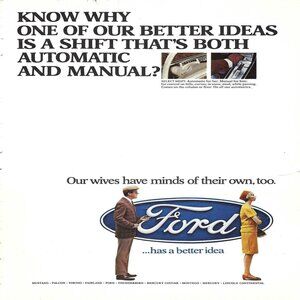 1967 Ford Select Shift Both Automatic and Manual Wives Vintage Print Ad/Poster